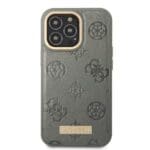 Guess GUHMP13XSAPSTG Grey Peony Logo Plate MagSafe Kryt iPhone 13 Pro Max