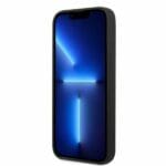 Guess GUHMP13XSPLK Black Silicone Logo Plate MagSafe Kryt iPhone 13 Pro Max