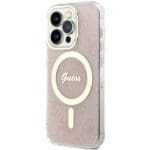 Guess GUHMP14LH4STP Pink Hardcase 4G MagSafe Kryt iPhone 14 Pro
