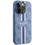 Guess GUHMP14LP4RPSB Blue Hardcase 4G Printed Stripes MagSafe Kryt iPhone 14 Pro