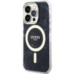 Guess GUHMP14LPCUMAK Black Hardcase Marble MagSafe Kryt iPhone 14 Pro