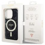 Guess GUHMP14LPCUMAK Black Hardcase Marble MagSafe Kryt iPhone 14 Pro