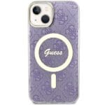 Guess GUHMP14MH4STU Purple Hardcase 4G MagSafe Kryt iPhone 14 Plus