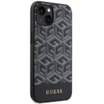 Guess GUHMP14MHGCFSEK Black Hardcase GCube Stripes MagSafe Kryt iPhone 14 Plus