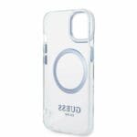 Guess GUHMP14MHTRMB Blue Metal Outline Magsafe Kryt iPhone 14 Plus