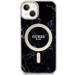 Guess GUHMP14MPCUMAK Black Hardcase Marble MagSafe Kryt iPhone 14 Plus