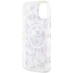 Guess GUHMP14SHCFWST Transparent Hardcase Flower MagSafe Kryt iPhone 14