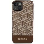 Guess GUHMP14SHGCFSEW Brown Hardcase GCube Stripes MagSafe Kryt iPhone 14