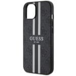 Guess GUHMP14SP4RPSK Black Hardcase 4G Printed Stripes MagSafe Kryt iPhone 14