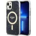 Guess GUHMP14SPCUMAK Black Hardcase Marble MagSafe Kryt iPhone 14