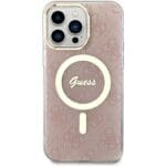 Guess GUHMP14XH4STP Pink Hardcase 4G MagSafe Kryt iPhone 14 Pro Max