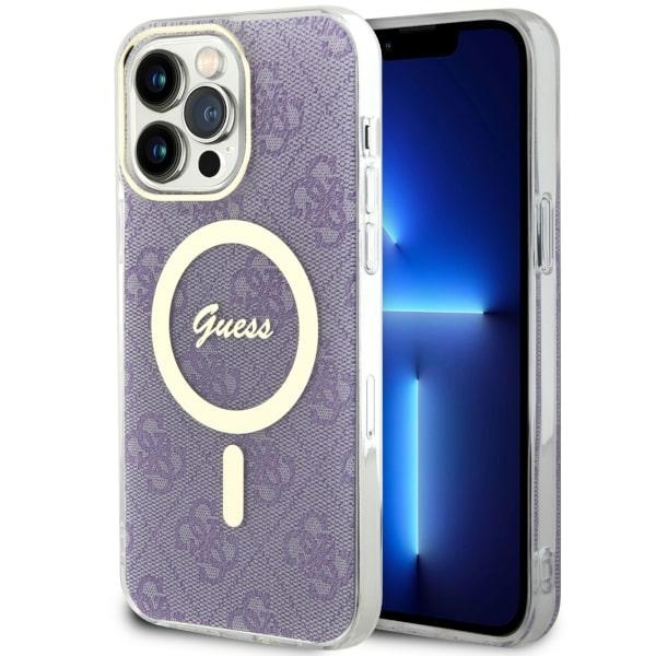 Guess GUHMP14XH4STU Purple Hardcase 4G MagSafe Kryt iPhone 14 Pro Max