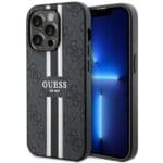 Guess GUHMP14XP4RPSK Black Hardcase 4G Printed Stripes MagSafe Kryt iPhone 14 Pro Max