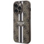 Guess GUHMP14XP4RPSW Brown Hardcase 4G Printed Stripes MagSafe Kryt iPhone 14 Pro Max