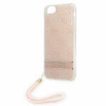 Guess GUOHCI8H4STP Pink 4G Print Strap Kryt iPhone 8/7/SE 2020/SE 2022
