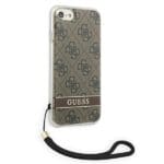 Guess GUOHCI8H4STW Brown 4G Print Strap Kryt iPhone 8/7/SE 2020/SE 2022