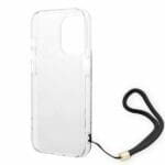Guess GUOHCP14LH4STK Black 4G Print Strap Kryt iPhone 14 Pro