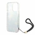 Guess GUOHCP14LHFLSB Blue Flower Strap Kryt iPhone 14 Pro