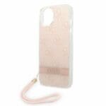 Guess GUOHCP14MH4STP Pink 4G Print Strap Kryt iPhone 14 Plus