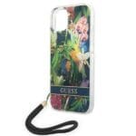 Guess GUOHCP14MHFLSB Blue Flower Strap Kryt iPhone 14 Plus