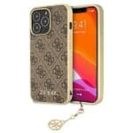 Guess GUHCP13XGF4GBR Charms Brown Kryt iPhone 13 Pro Max