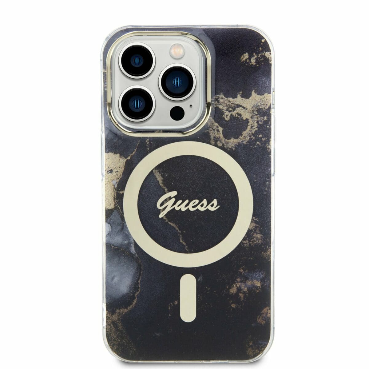 Guess Marble IML MagSafe Black Kryt iPhone 13 Pro