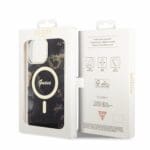 Guess Marble IML MagSafe Black Kryt iPhone 14 Pro Max