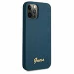 Guess Metal Script Blue Kryt iPhone 12 Pro Max