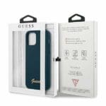 Guess Metal Script Blue Kryt iPhone 12 Pro Max