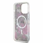 Guess PC/TPU Flowers IML MagSafe Kaki Kryt iPhone 14 Pro Max