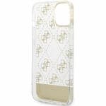 Guess PC/TPU Peony Glitter Script Logo Gold Kryt iPhone 14 Plus