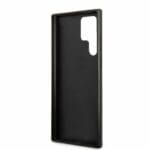 Guess PU 4G Metal Logo Grey Kryt Samsung Galaxy S22 Ultra