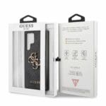 Guess PU 4G Metal Logo Grey Kryt Samsung Galaxy S22 Ultra