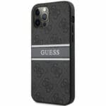 Guess PU 4G Printed Stripe Grey Kryt iPhone 12/12 Pro