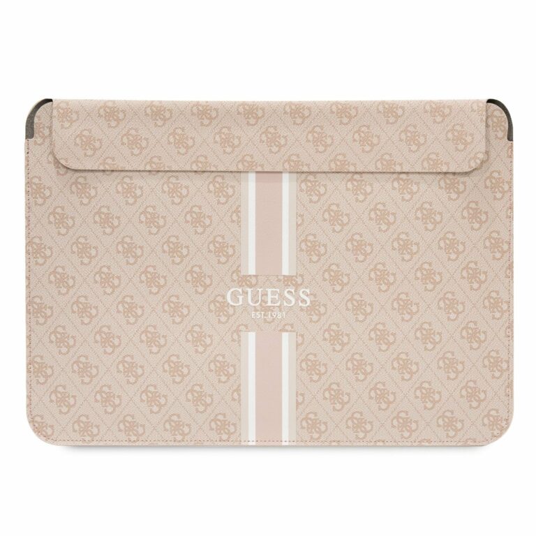 Guess PU 4G Printed Stripes Computer Sleeve Pink Kryt Notebook 16"