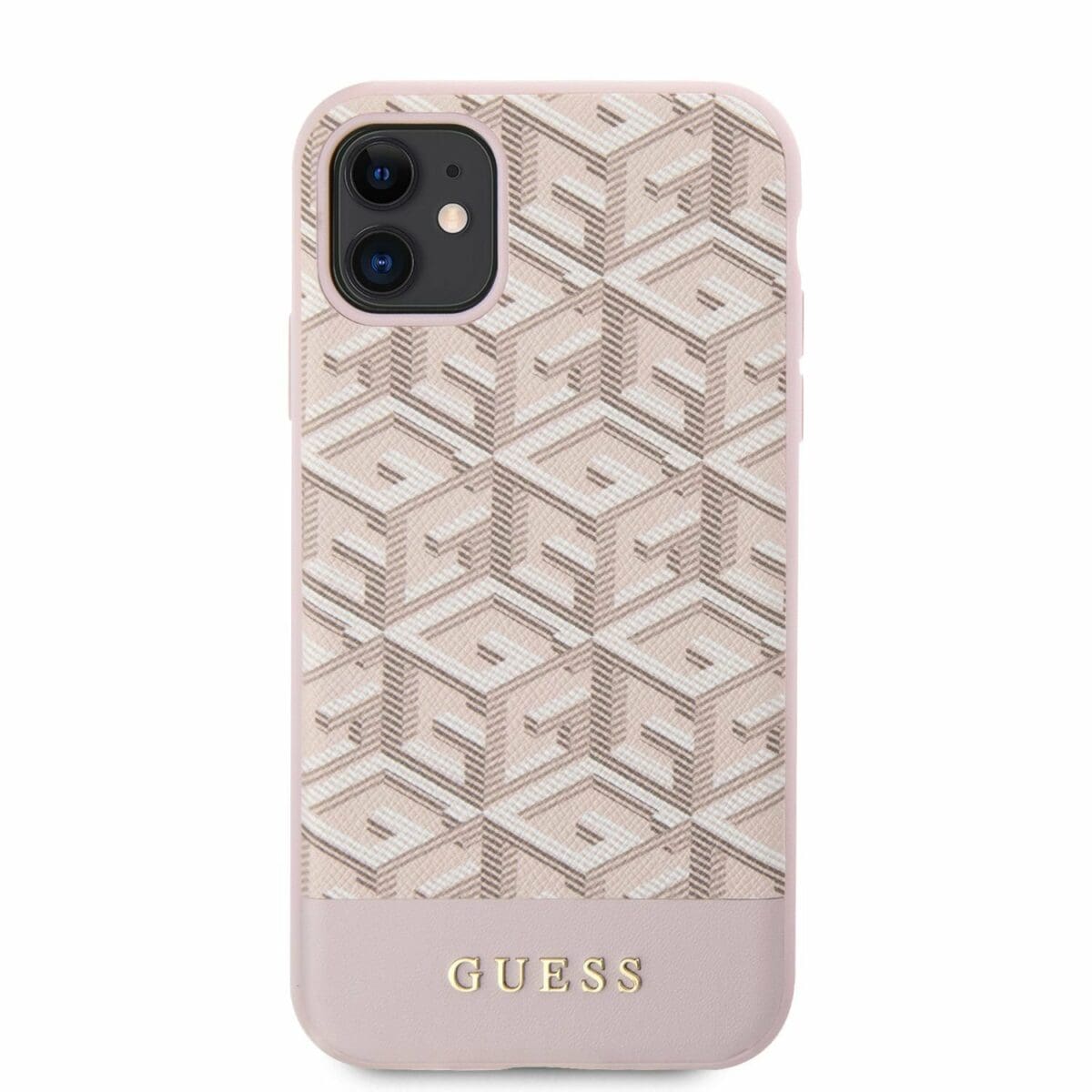 Guess PU G Cube MagSafe Pink Kryt iPhone 11