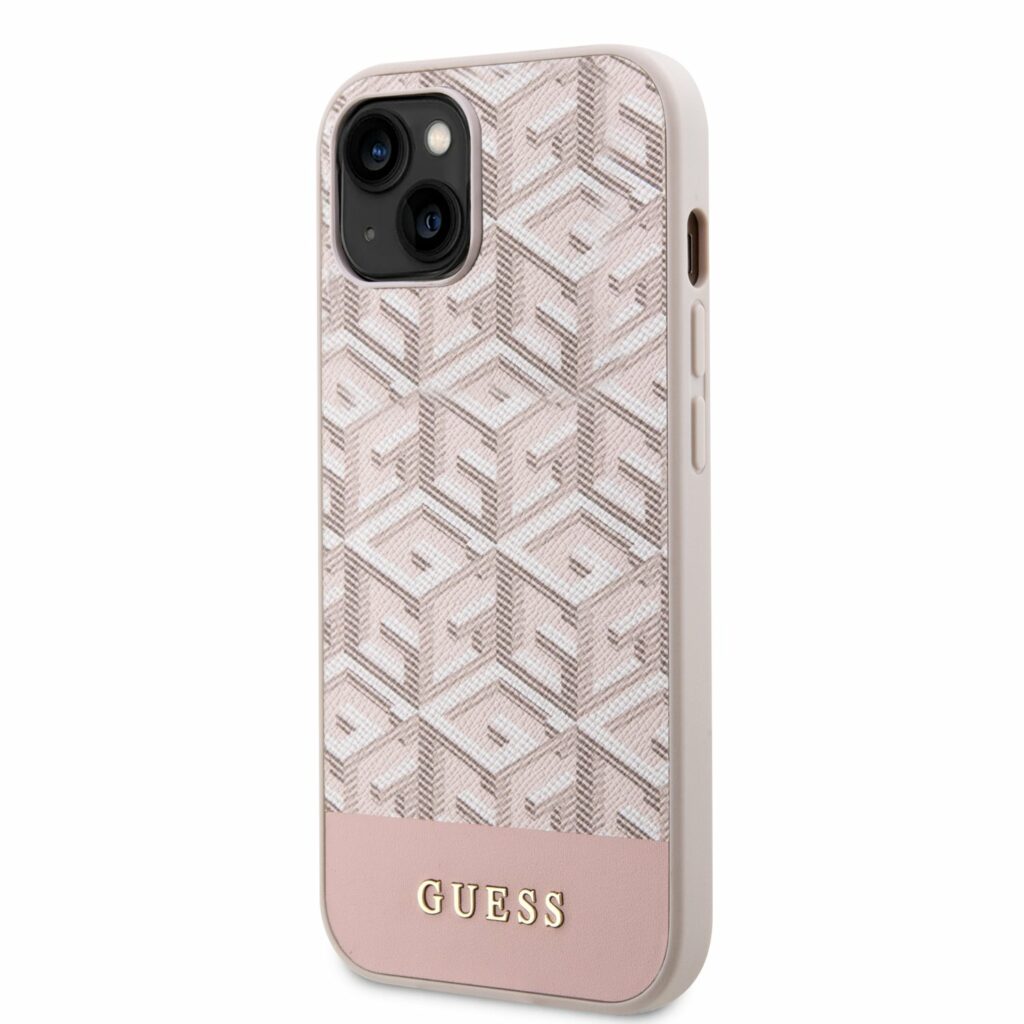 Guess PU G Cube MagSafe Pink Kryt iPhone 14