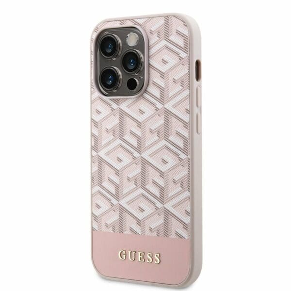 Guess PU G Cube MagSafe Pink Kryt iPhone 14 Pro