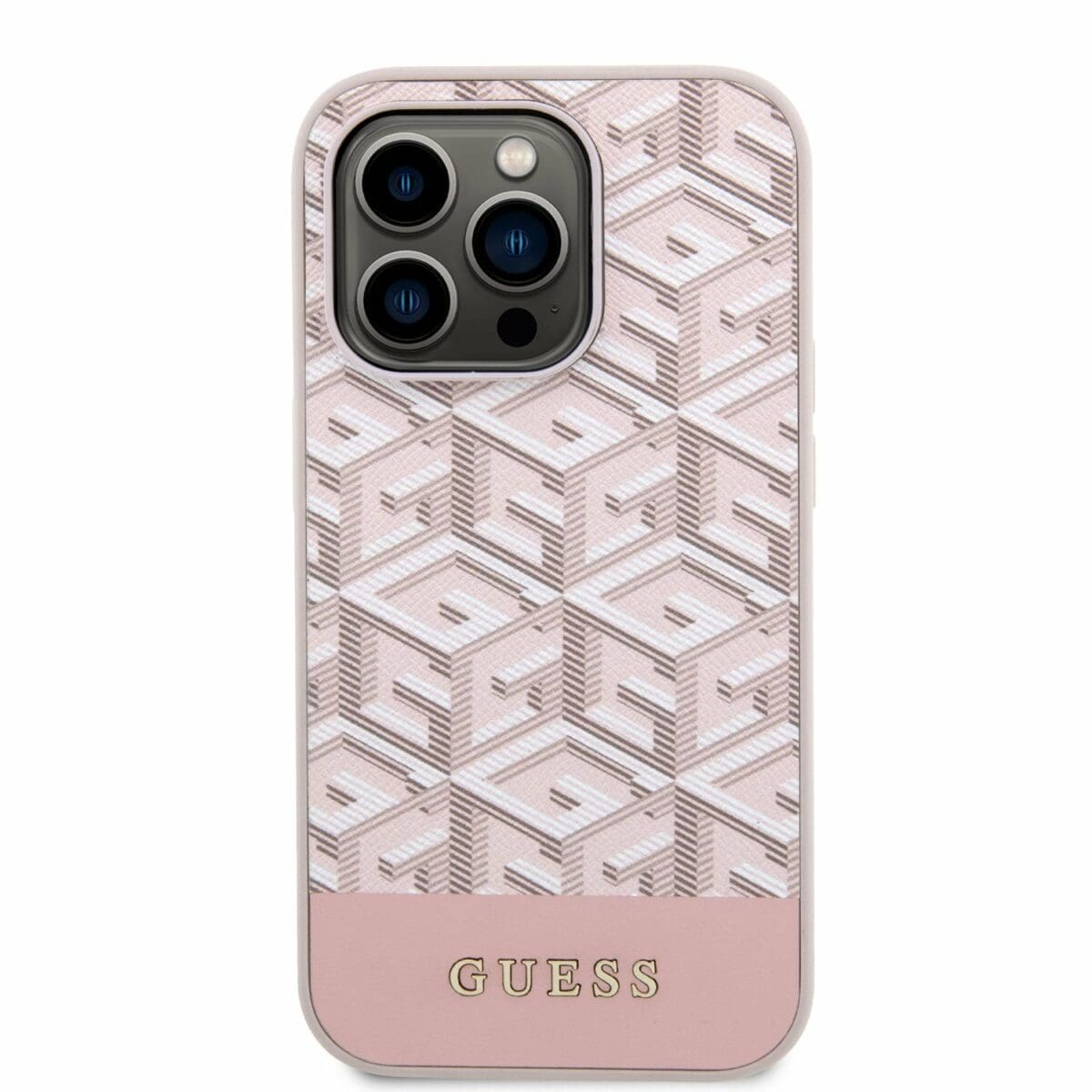 Guess PU G Cube MagSafe Pink Kryt iPhone 14 Pro Max