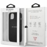 Guess PU Leather Saffiano Black Kryt iPhone 13