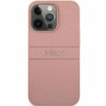Guess PU Leather Saffiano Pink Kryt iPhone 13 Pro