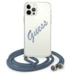 Guess Script Vintage Blue Kryt iPhone 12/12 Pro