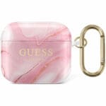 Guess Shiny Marble AirPods 3 TPU Case Pink
