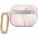 Guess Shiny Marble AirPods Pro TPU Case Pink