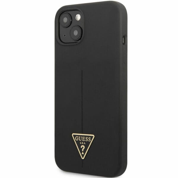 Guess Silicone Line Triangle Black Kryt iPhone 13 Mini