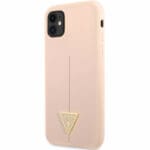 Guess Silicone Line Triangle Pink Kryt iPhone 11