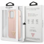 Guess Silicone Line Triangle Pink Kryt iPhone 13 Pro