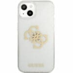 Guess TPU Big 4G Full Glitter Transparent Kryt iPhone 13 Mini
