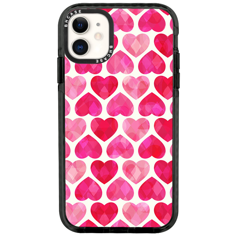 Hearts Pink Kryt iPhone 11