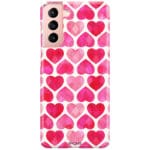 Hearts Pink Kryt Samsung S21